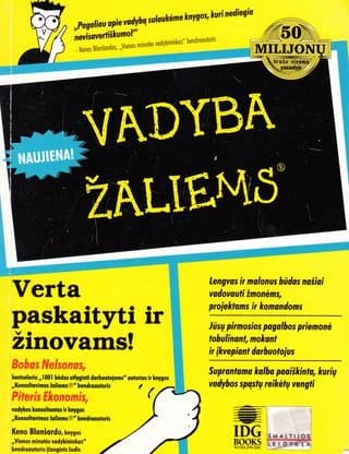 Bobas Nelsonas, Piteris Ekonomis „Vadyba žaliems“
